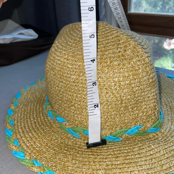 Womens Braided Straw Cloche Sun Hat Beachy Boho Woven One Size 57cm - Picture 8 of 8